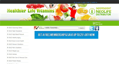 Desktop Screenshot of healthierlifevitamins.com