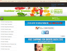 Tablet Screenshot of healthierlifevitamins.com